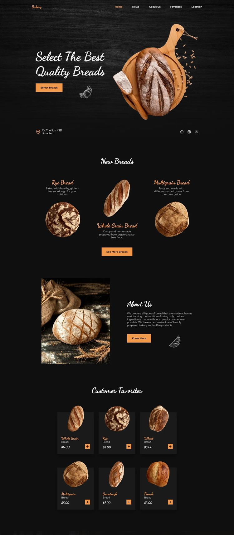 Screenshot 2 of Rodia (Example undefined Bakery Website)