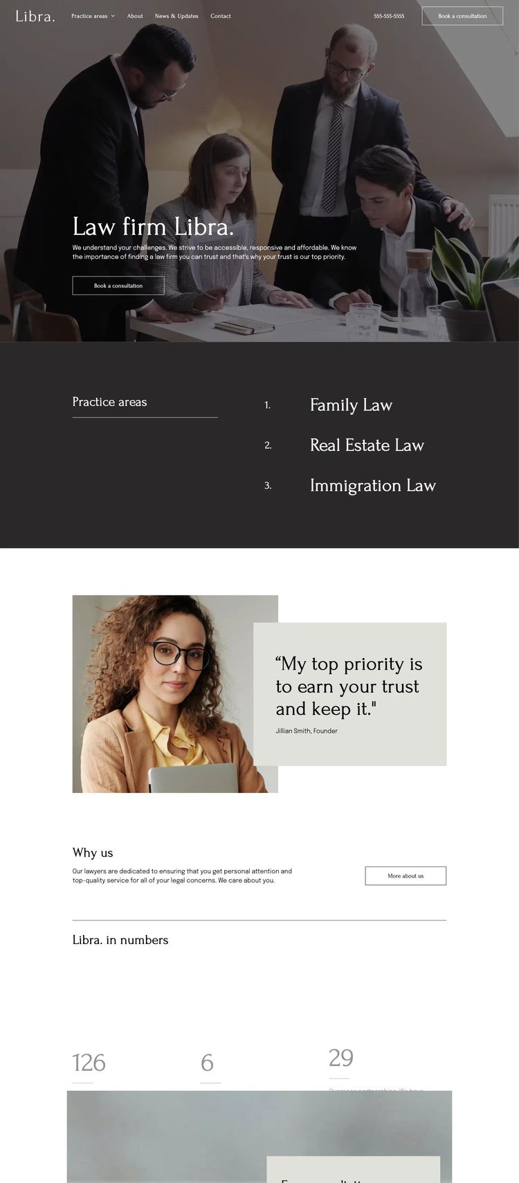 Screenshot 1 of Legal Firm Template