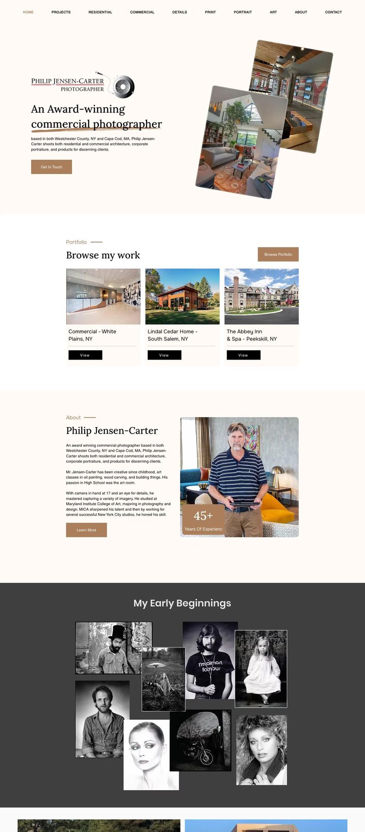 Screenshot 2 of Philip Jensen-Carter (Example Wix Photography Website)