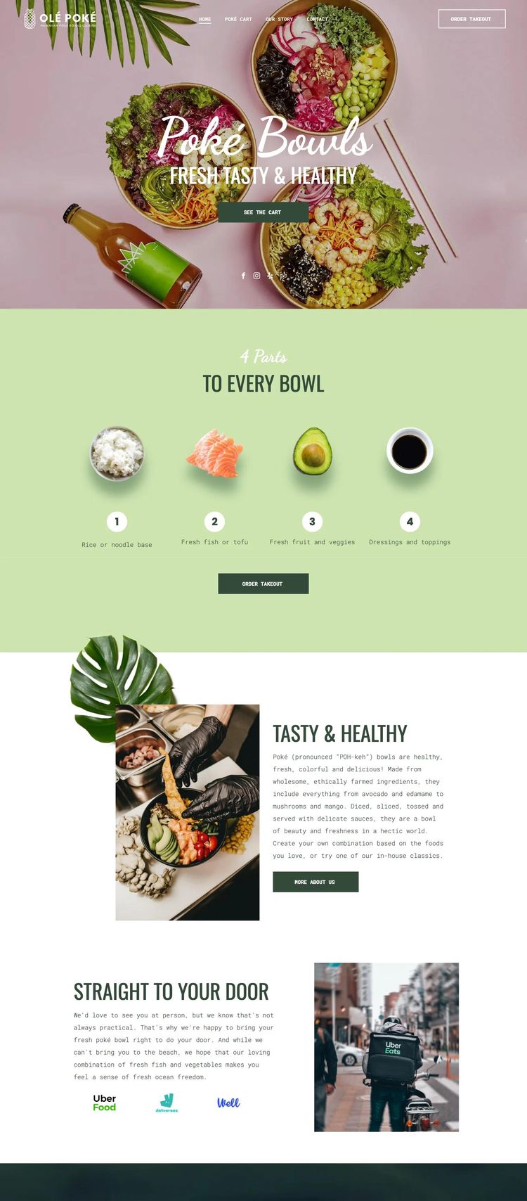 Screenshot 1 of Poke Restaurant Template