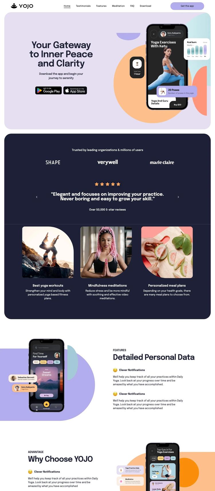 Screenshot 1 of App Landing Page Template