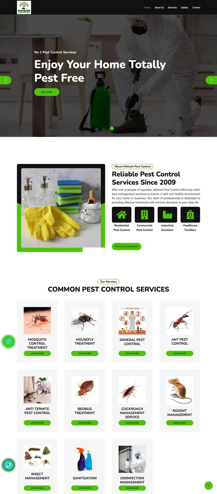 Screenshot 2 of Mahesh Pest Control (Example undefined Pest Control Website)