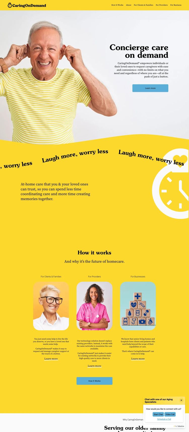 Screenshot 2 of CaringOnDemand (Example Squarespace Alternative Medicine Website)