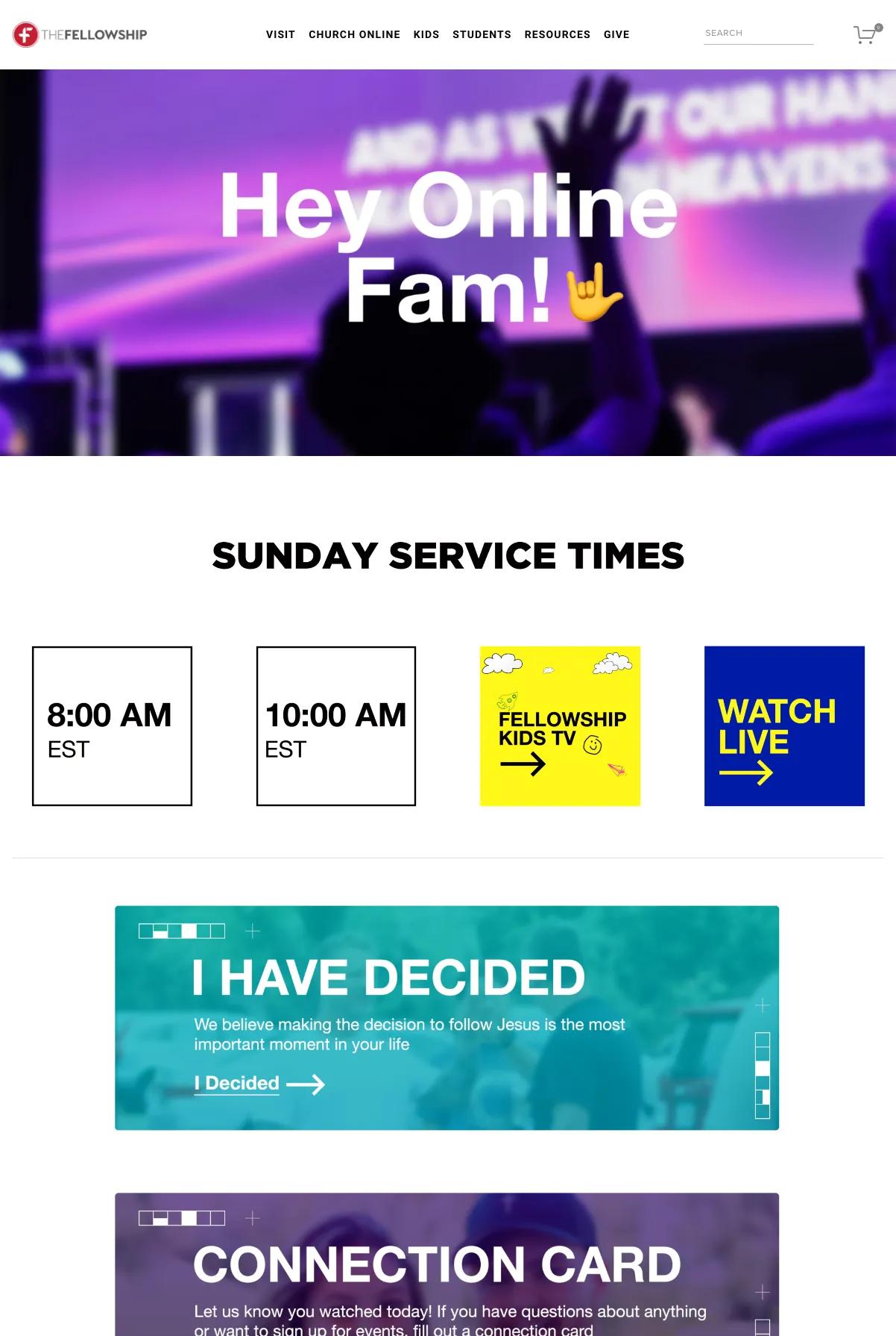 Screenshot 3 of The Fellowship Church (Example Squarespace Church Website)