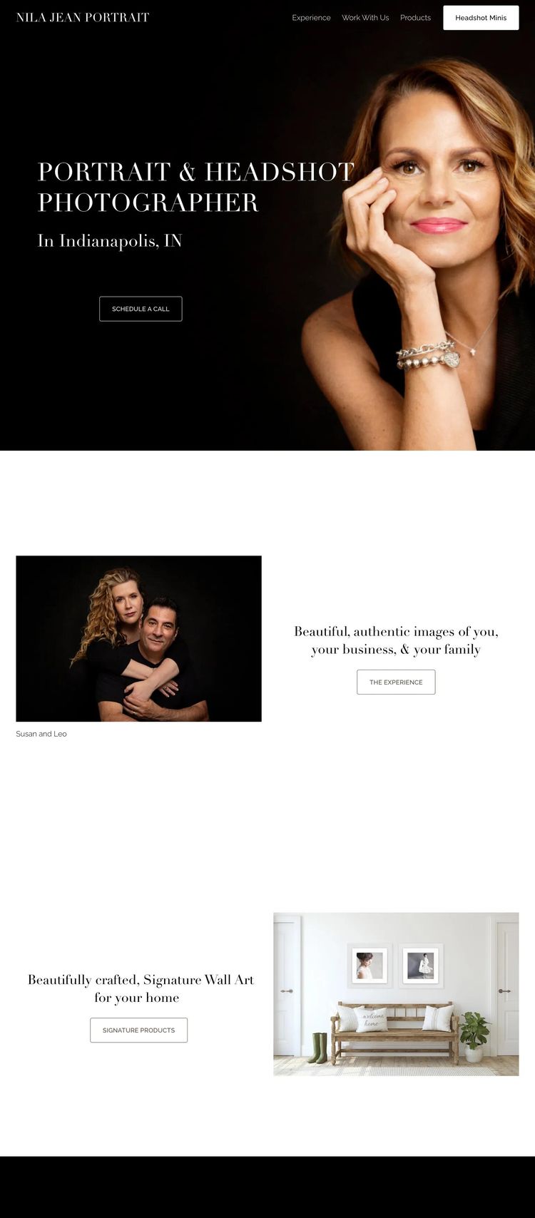 Screenshot 1 of Nila Jean Portrait (Example Squarespace Photography Website)