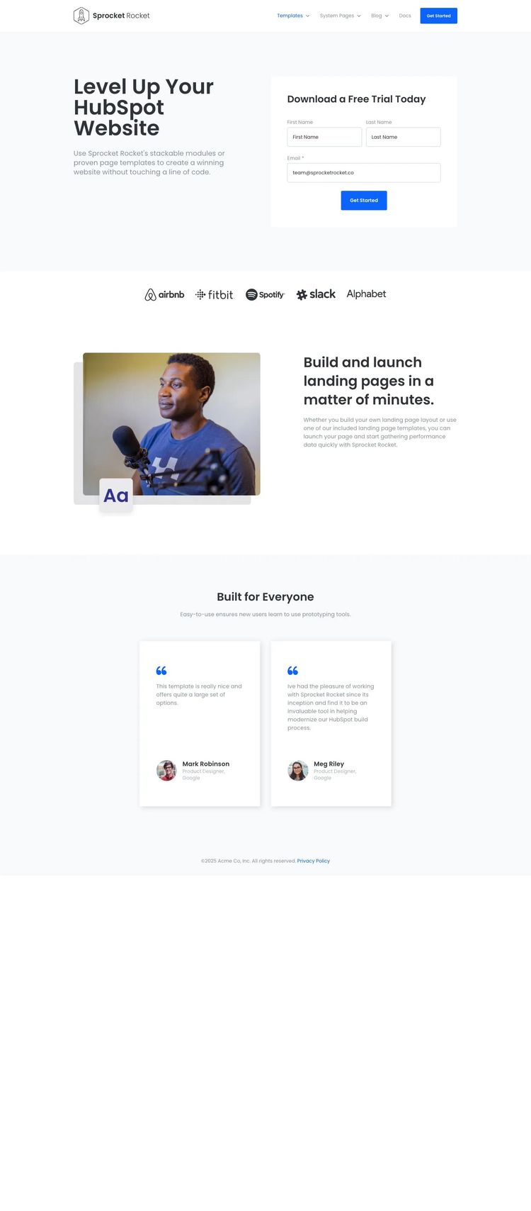 Screenshot 1 of Sprocket Rocket Free Template