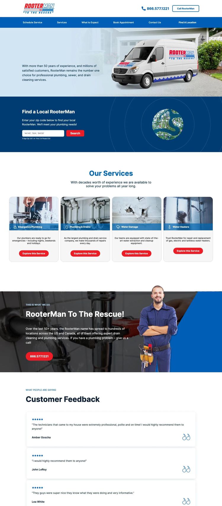 Screenshot 2 of RooterMan (Example WordPress Plumbing Website)