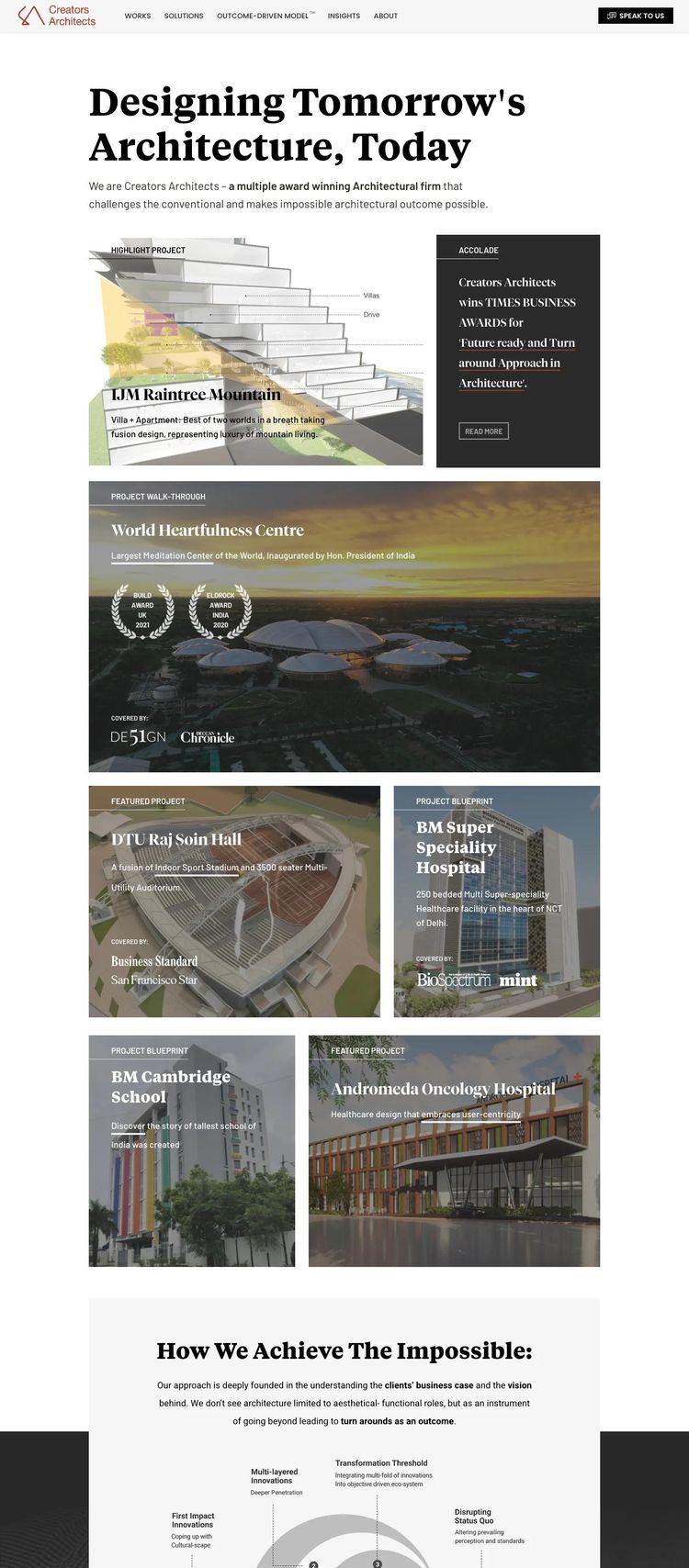Screenshot 2 of Creators Architects (Example undefined Architect Website)