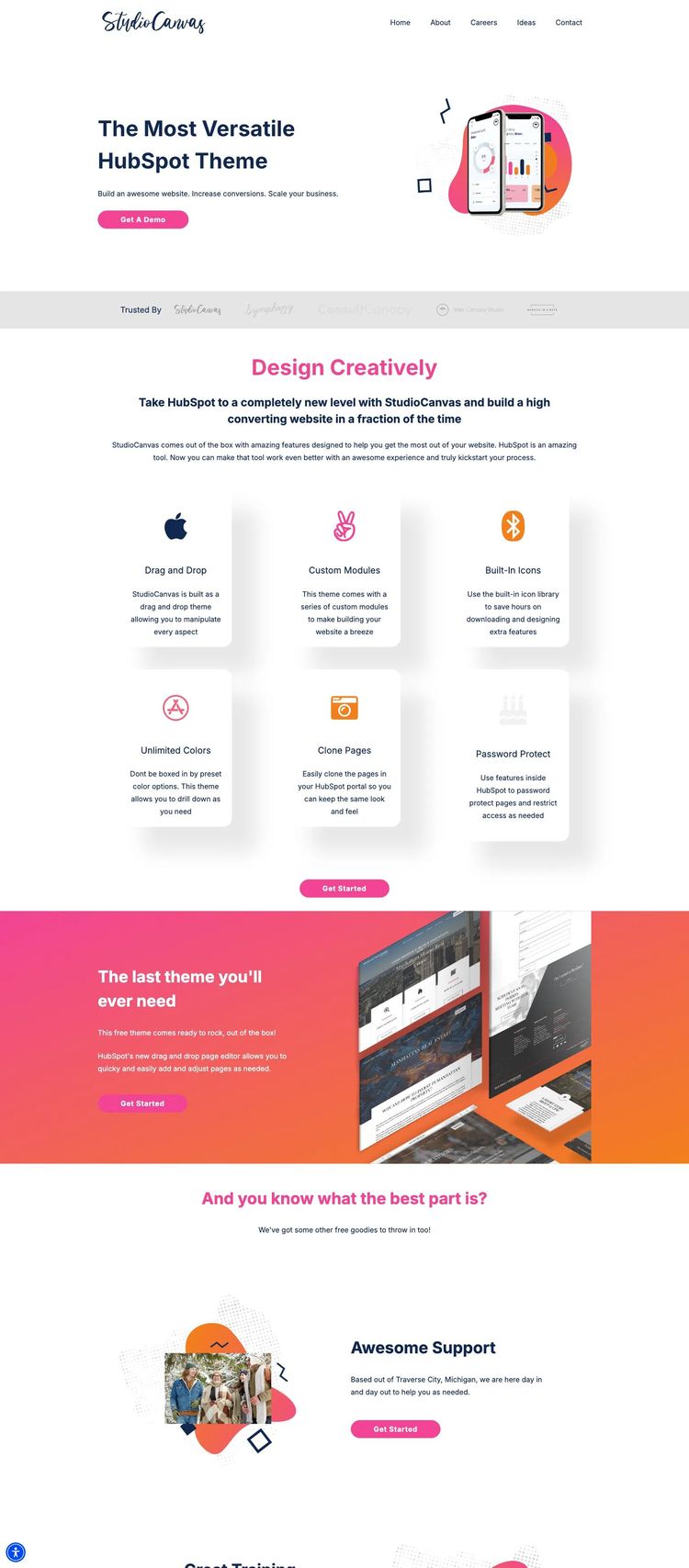 Screenshot 1 of Studiocanvas Template