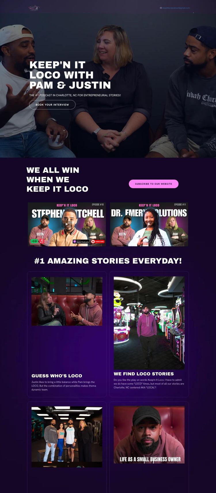Screenshot 2 of Keep'n It Loco (Example Nuxt Podcast Website)