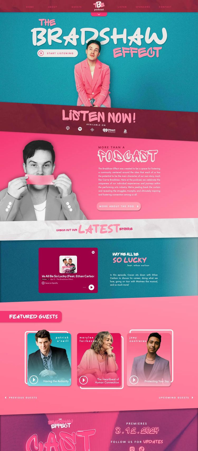 Screenshot 2 of The Bradshaw Effect (Example Showit Podcast Website)
