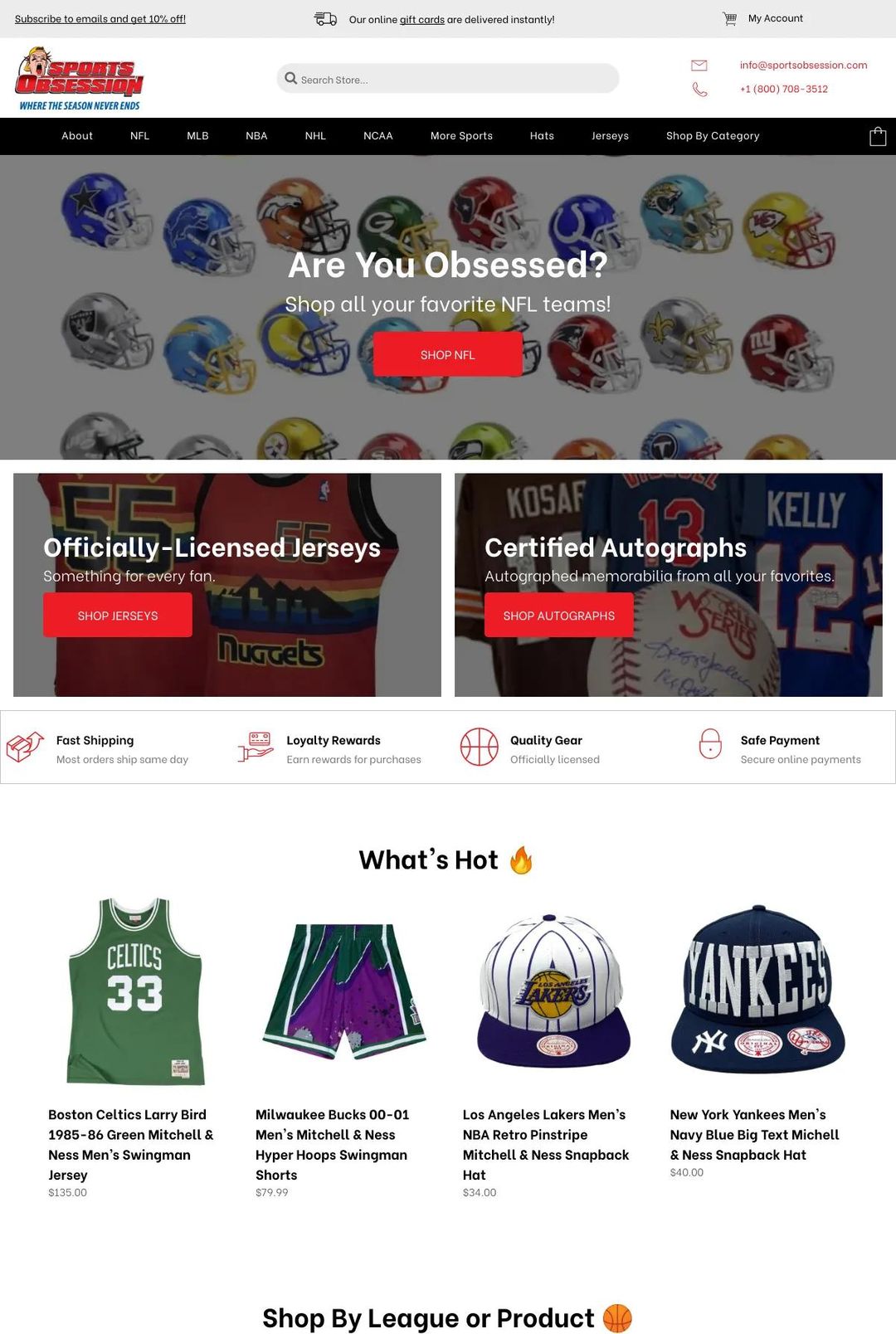 Screenshot 1 of Sports Obsession (Example Duda Website)