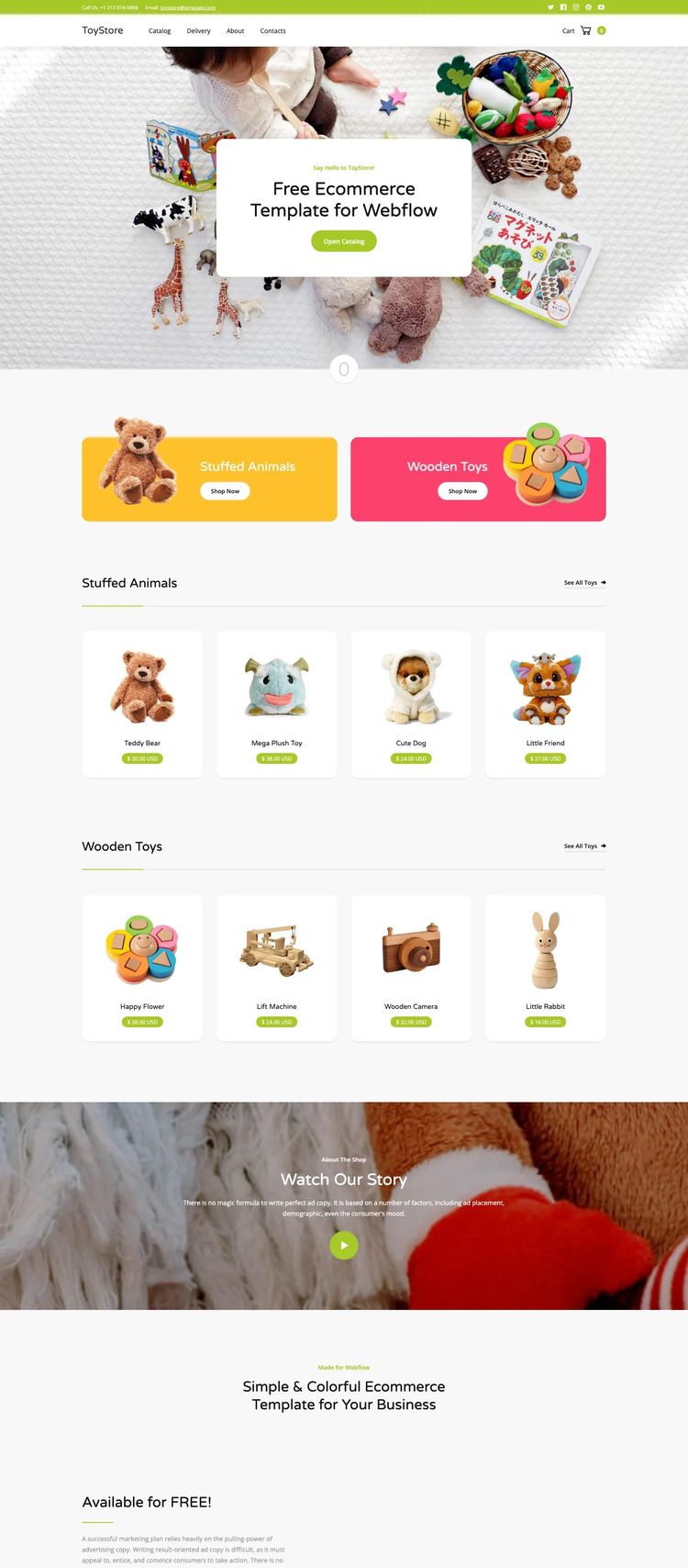 Screenshot 1 of Toystore Template