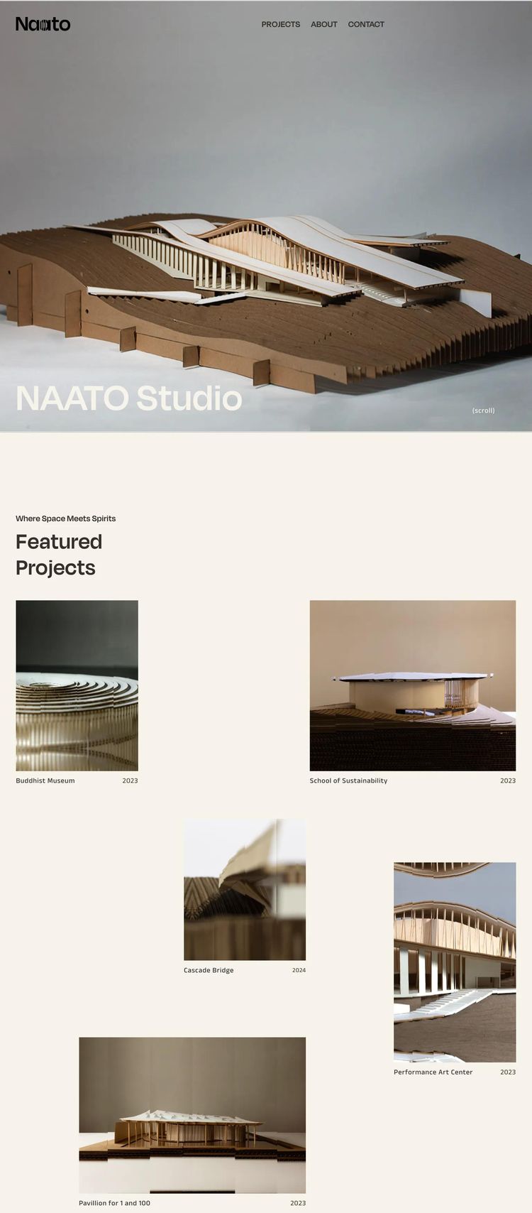 Screenshot 2 of NAATO Studio (Example Squarespace Interior Designer Website)