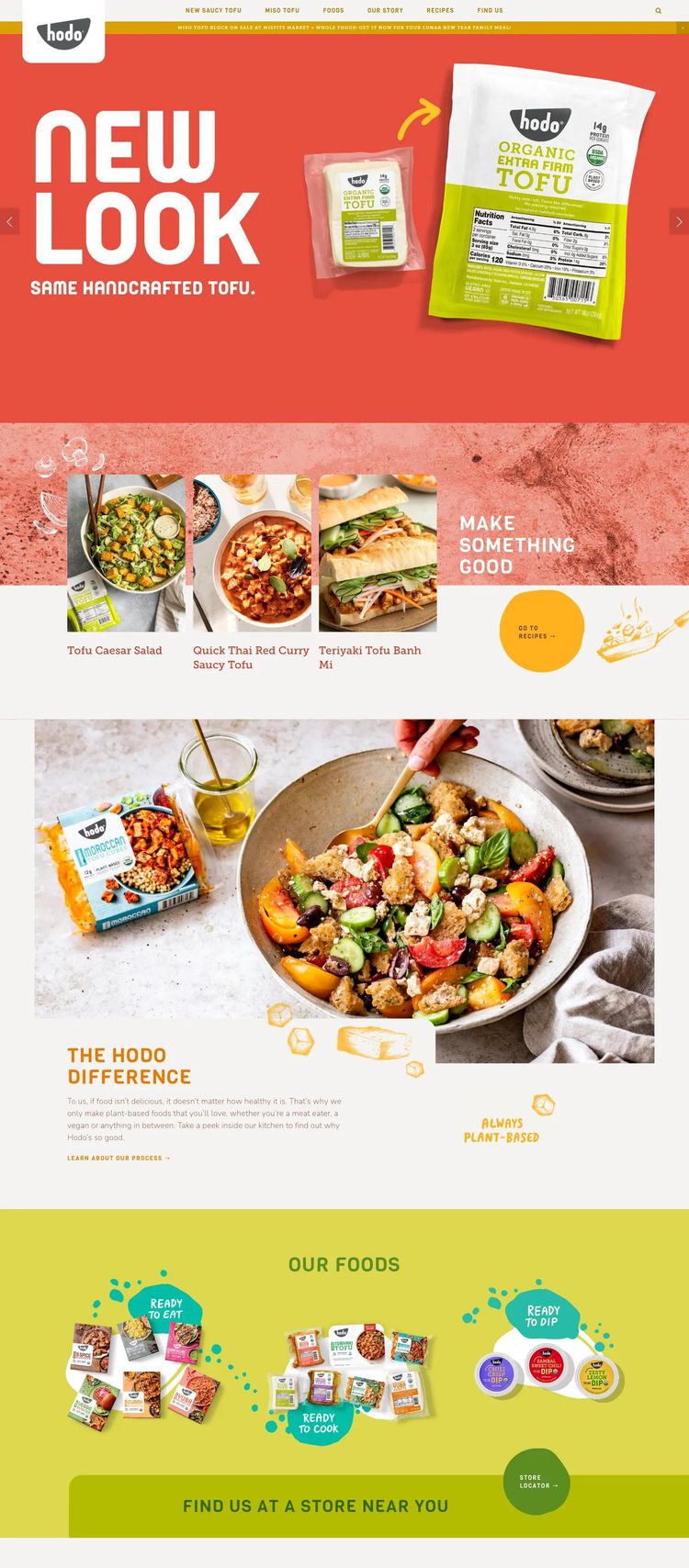 Screenshot 2 of Hodo Foods (Example Squarespace Food and Beverage Website)