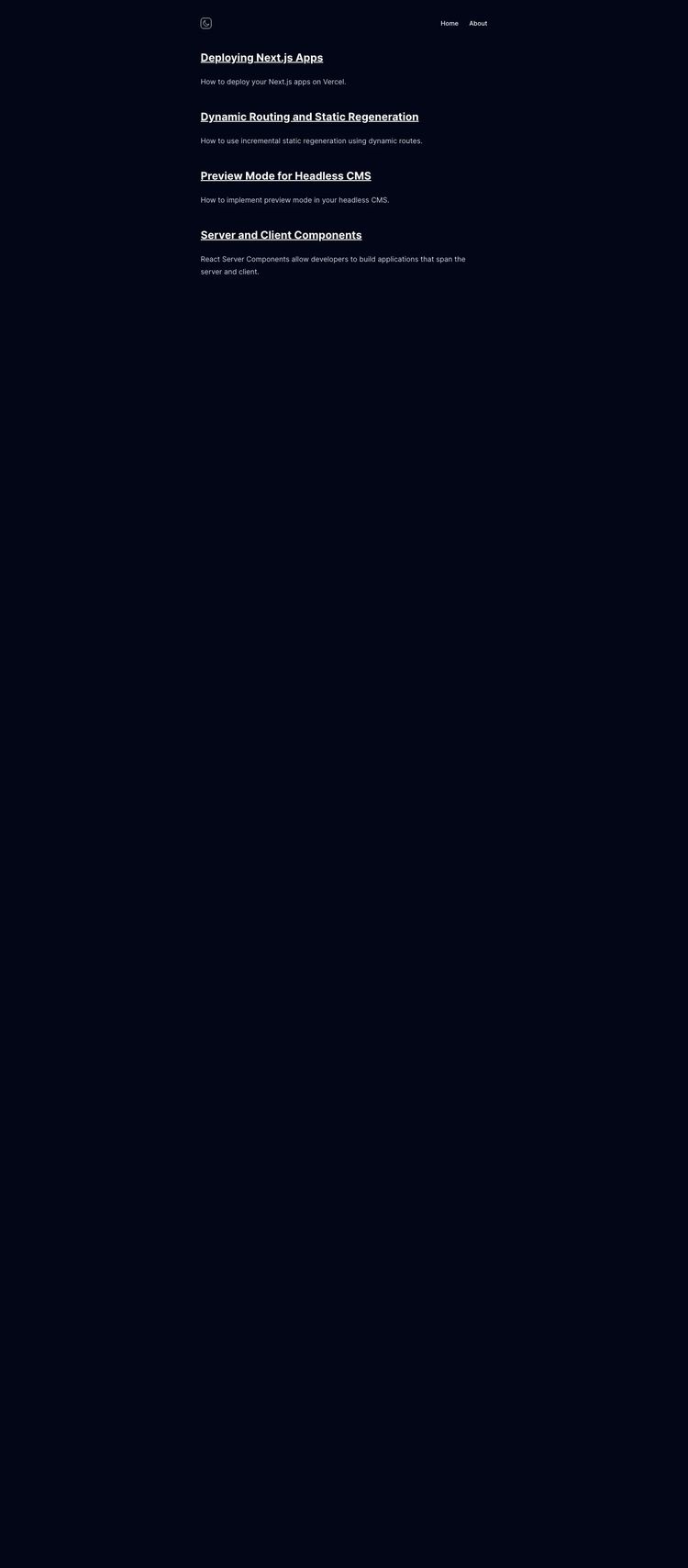 Screenshot 1 of Next.js Contentlayer Blog Starter Template