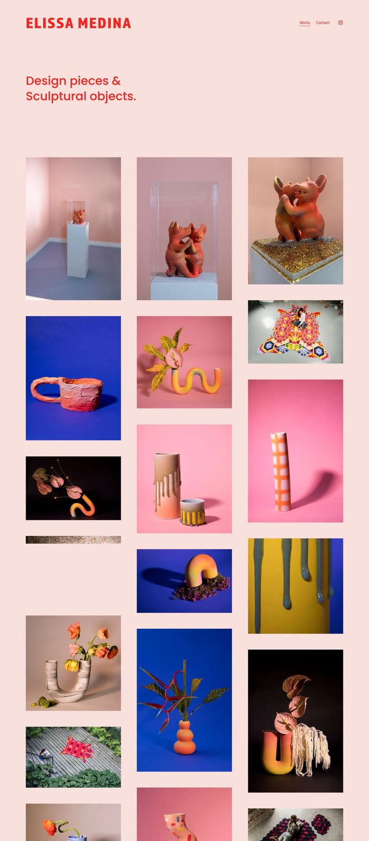 Screenshot 1 of Elissa Medina (Example Squarespace Artist Website)