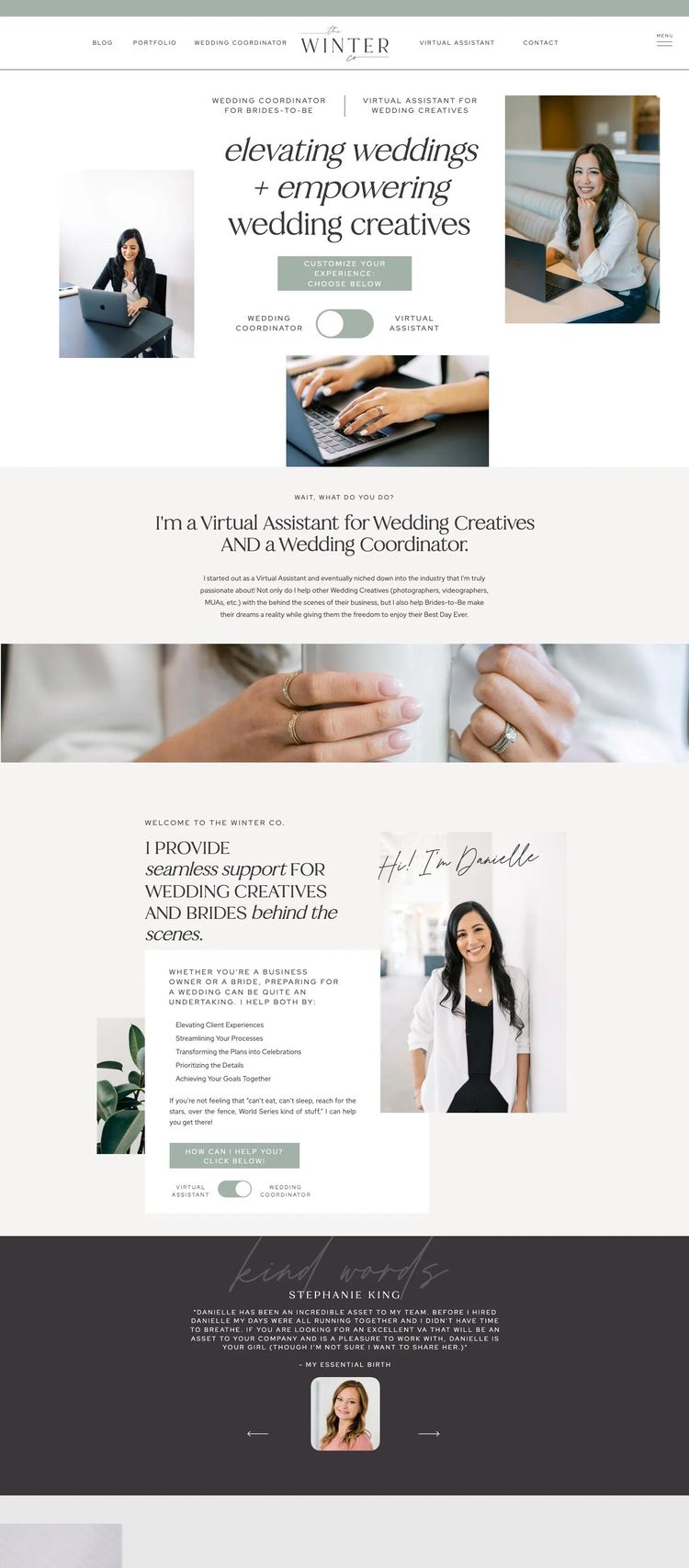 Screenshot 2 of The Winter Co (Example Showit Wedding Website)