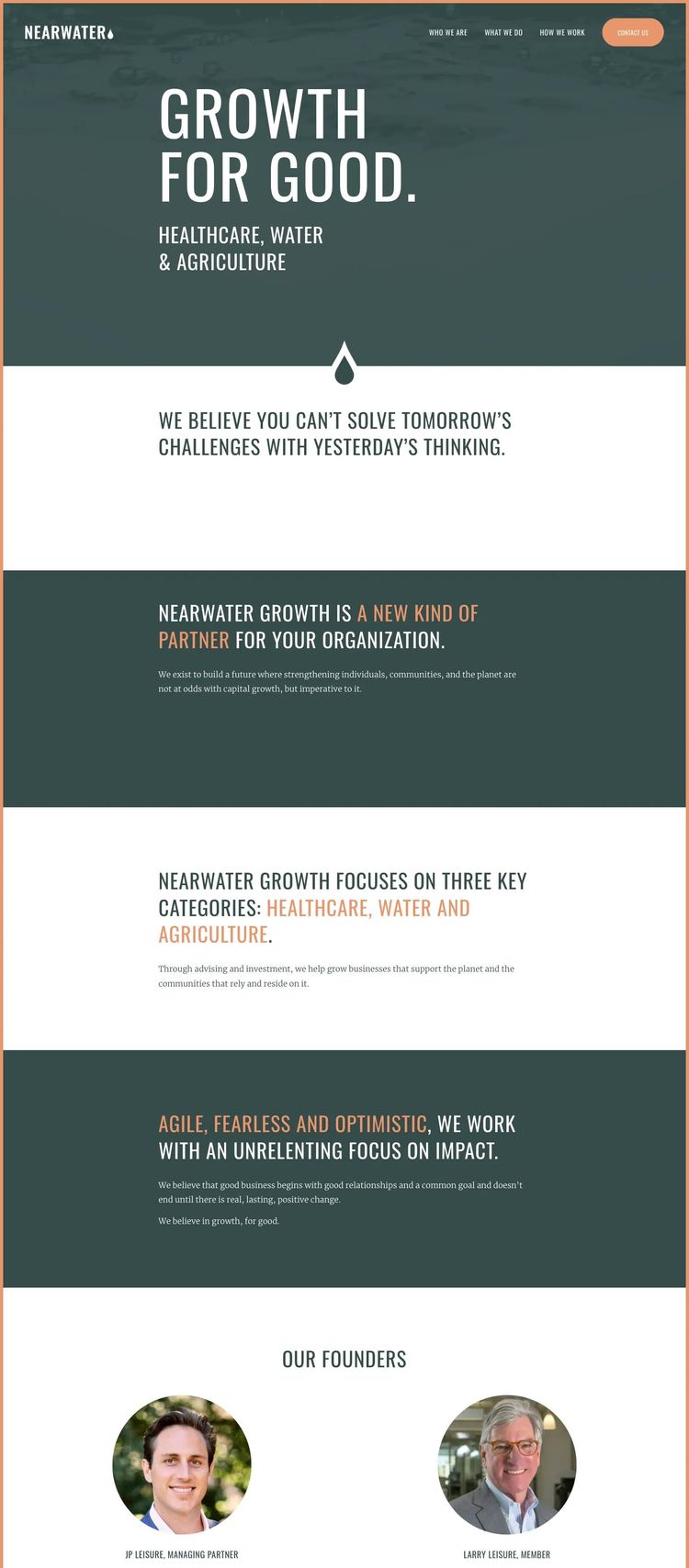 Screenshot 2 of Nearwater Growth (Example Squarespace Business Consultant Website)