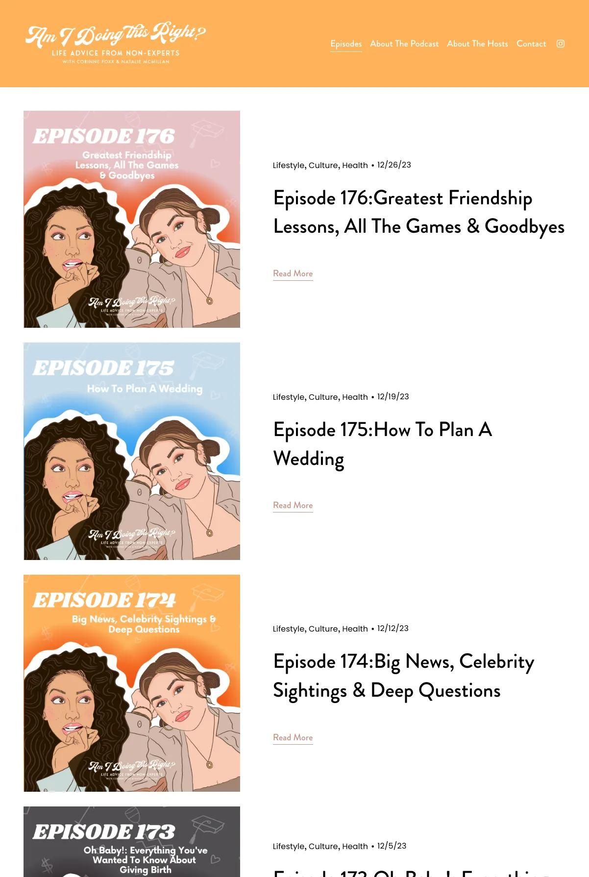 Screenshot 2 of Am I Doing This Right (Example Squarespace Podcast Website)