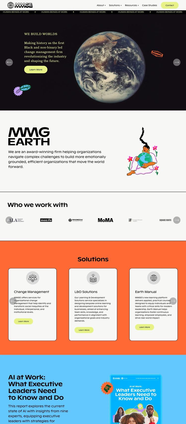 Screenshot 2 of MMG (Example Squarespace Business Consultant Website)