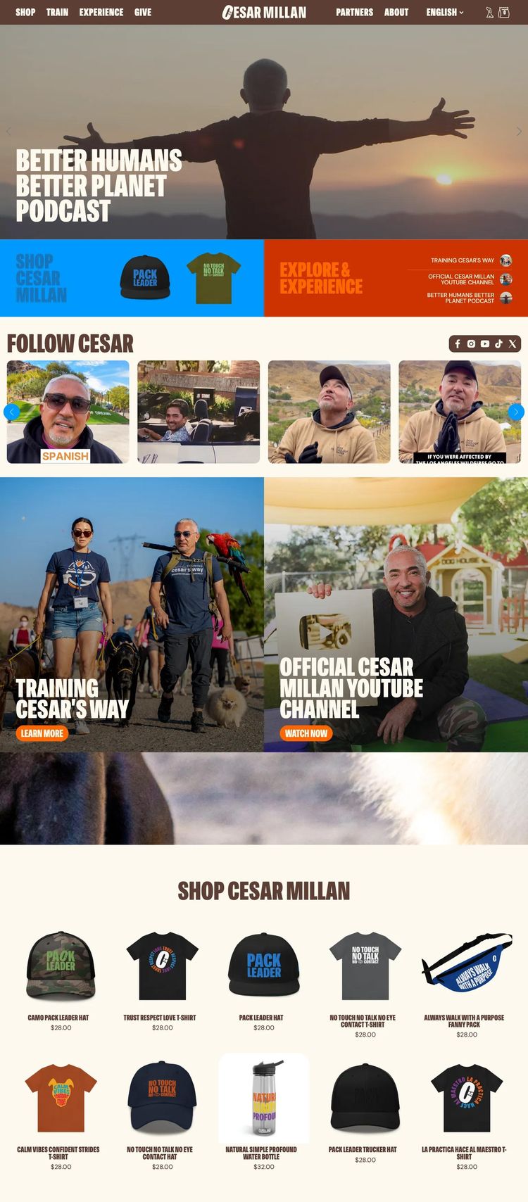 Screenshot 2 of Cesar Millan (Example Webflow Pet Services Website)