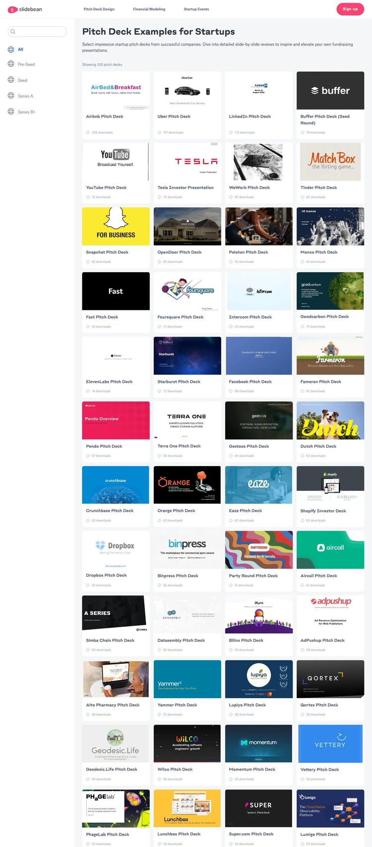 Screenshot 2 of Pitch Deck Examples (Example Webflow Business Consultant Website)