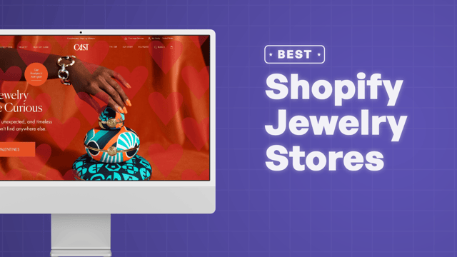 "Best Jewelry Stores on Shopify" with screenshots of the jewelry websites on Shopify