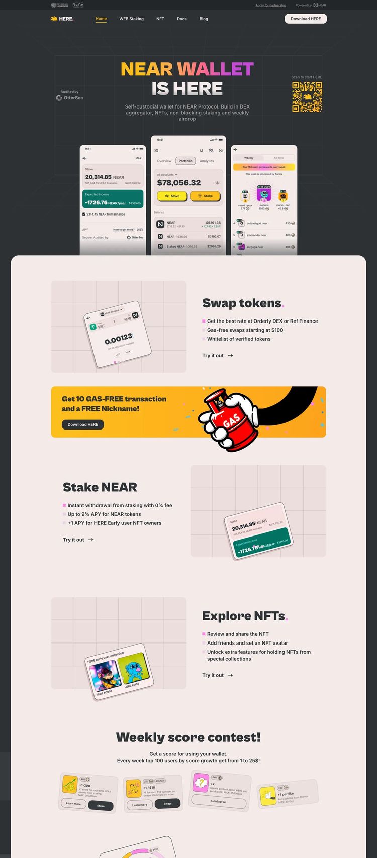 Screenshot 2 of HERE Wallet (Example undefined Cryptocurrency Website)