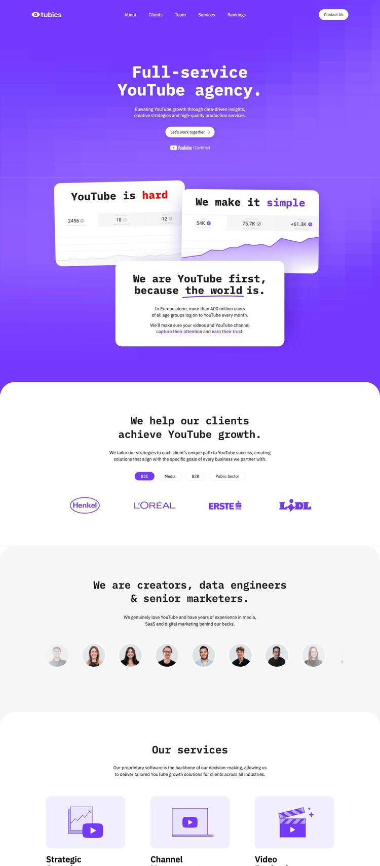 Screenshot 2 of Tubics (Example Astro Marketing Agency Website)