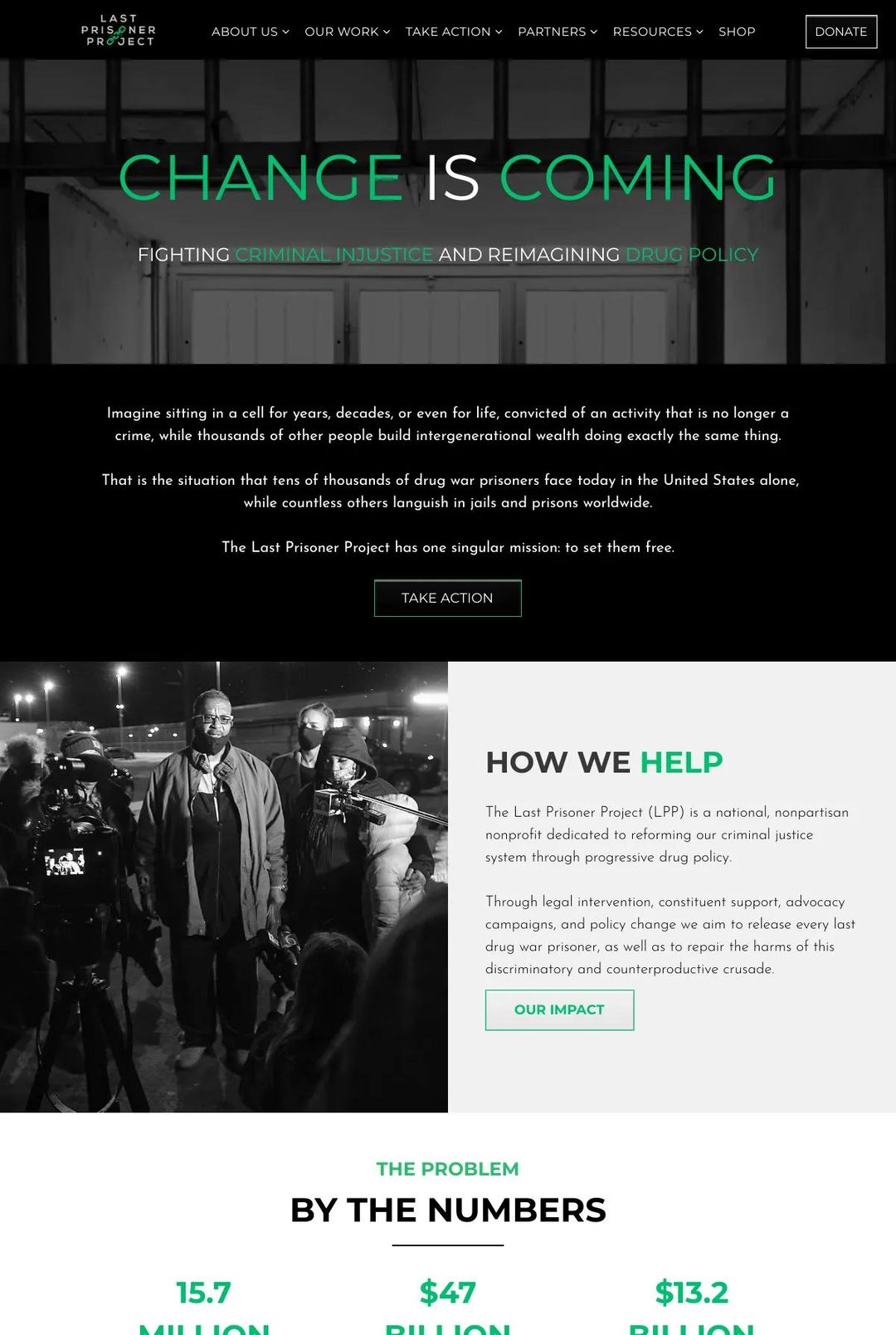 Screenshot 1 of The Last Prisoner Project (Example Duda Website)