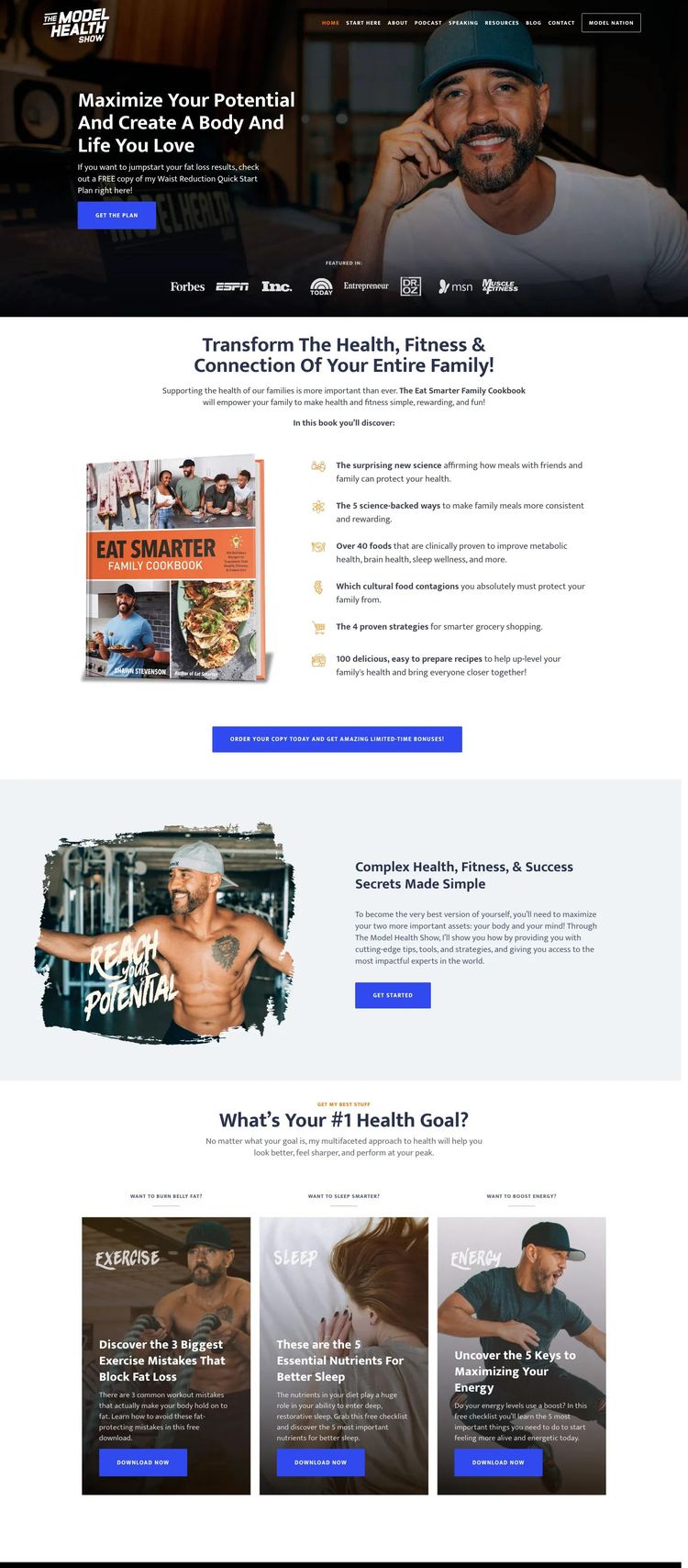 Screenshot 2 of The Model Health Show (Example WordPress Health and Wellness Website)