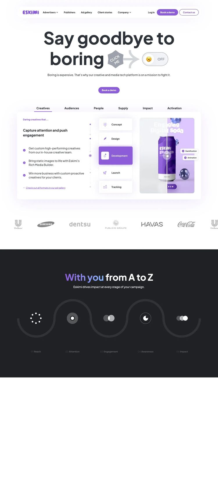 Screenshot 2 of Eskimi (Example undefined Marketing Agency Website)