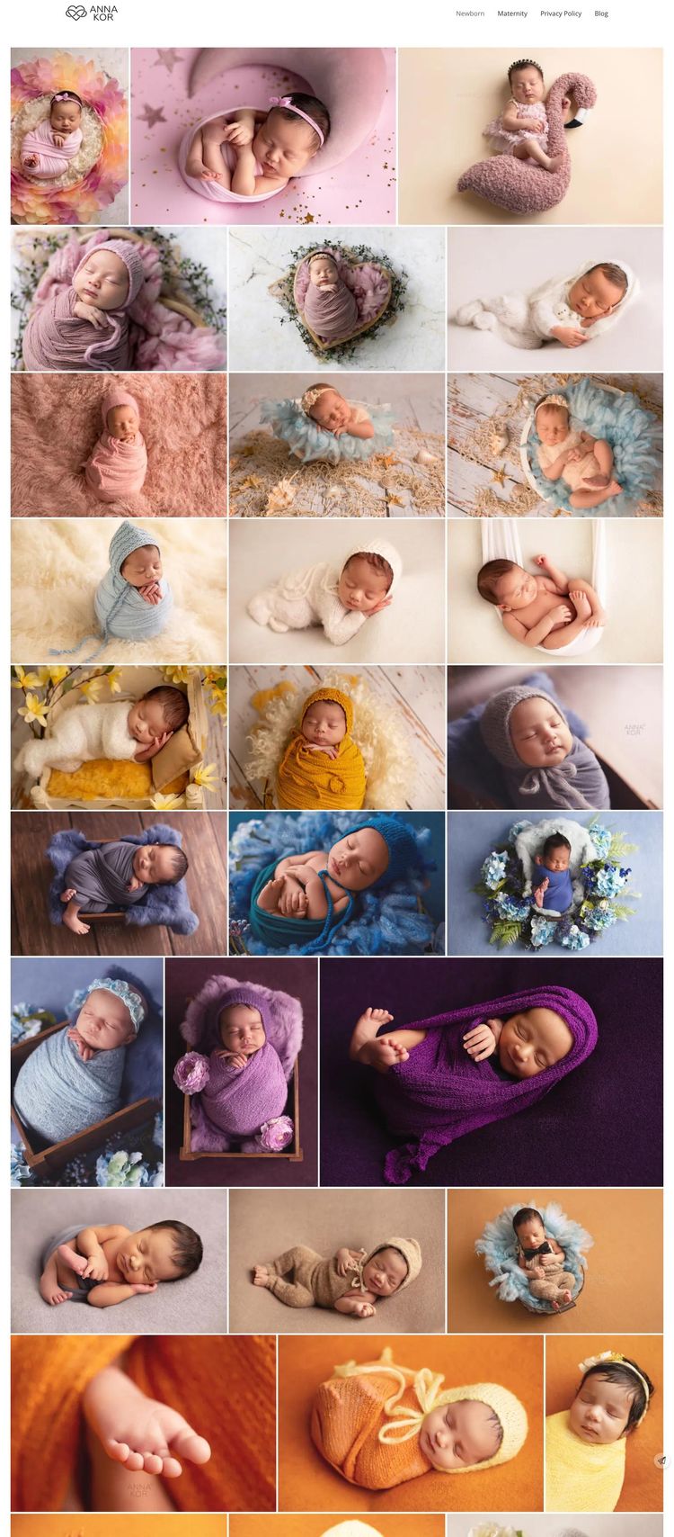 Screenshot 2 of Anna Kor (Example undefined Photography Website)