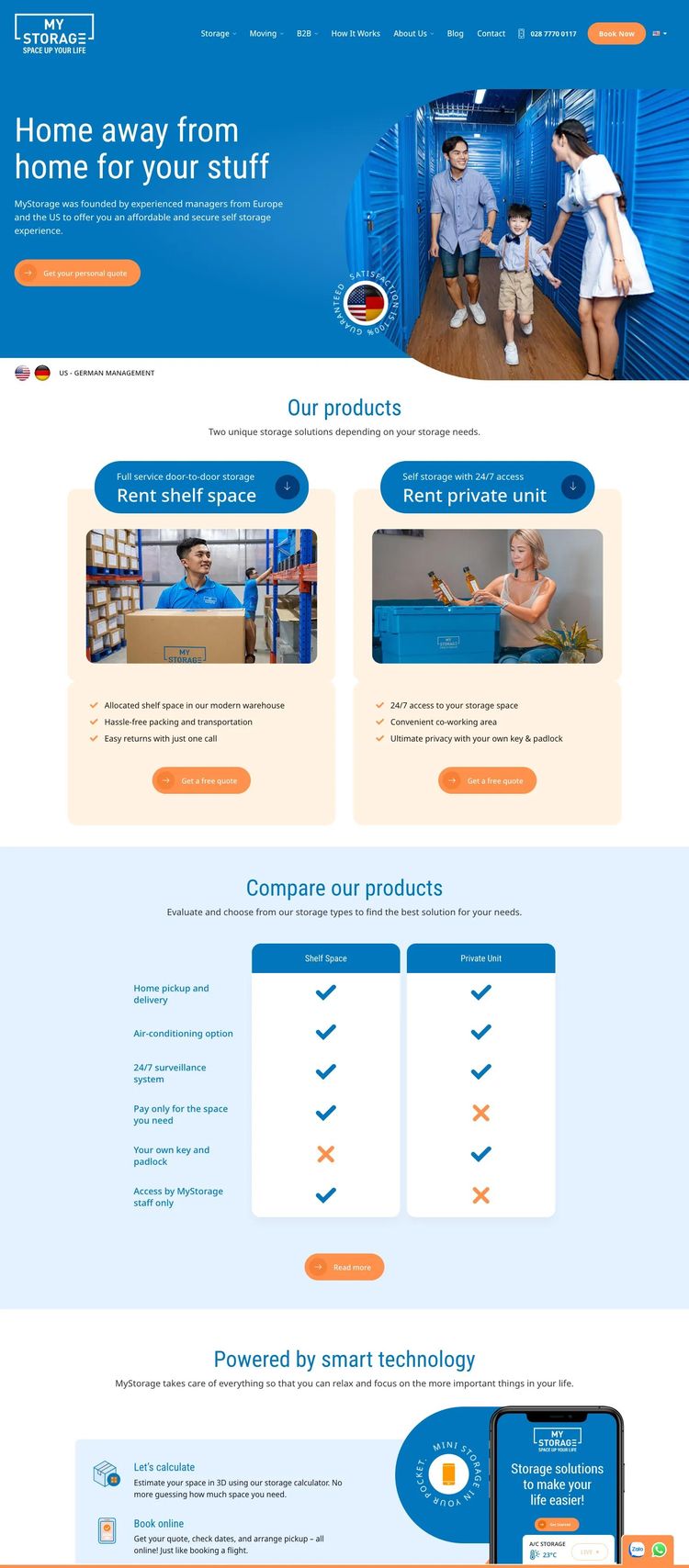 Screenshot 2 of MyStorage (Example WordPress Storage Facility Website)