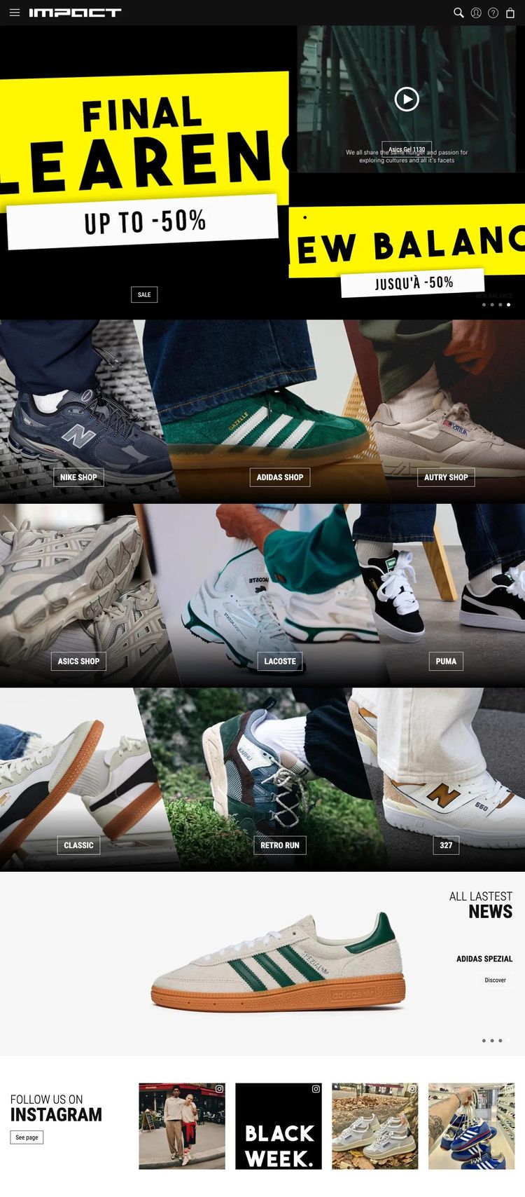 Screenshot 2 of Impact Shoes (Example Drupal Footwear Website)