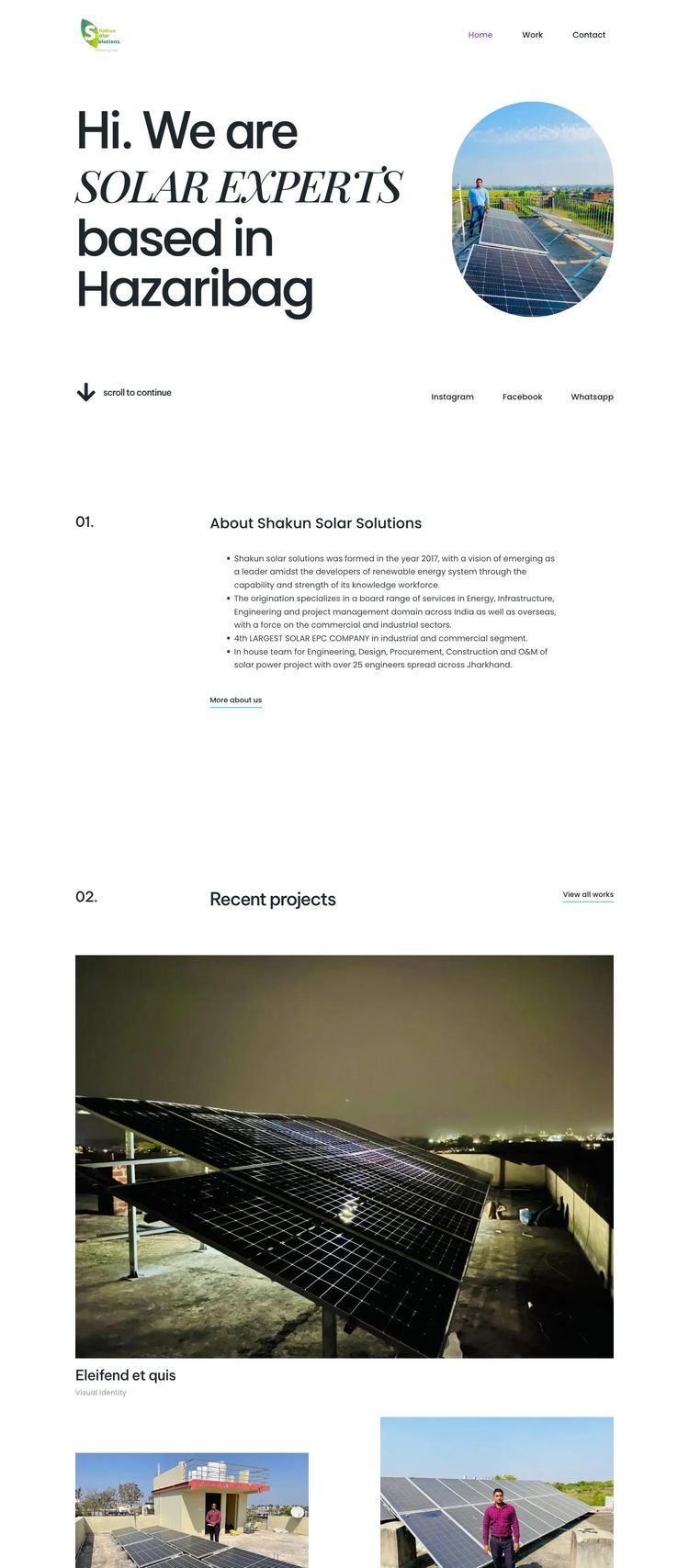 Screenshot 2 of Shakun Solar Solutions (Example WordPress Solar Website)