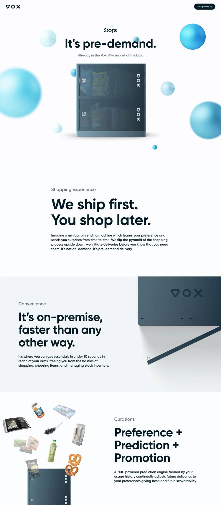 Screenshot 2 of Vox (Example Framer Ecommerce (General) Website)