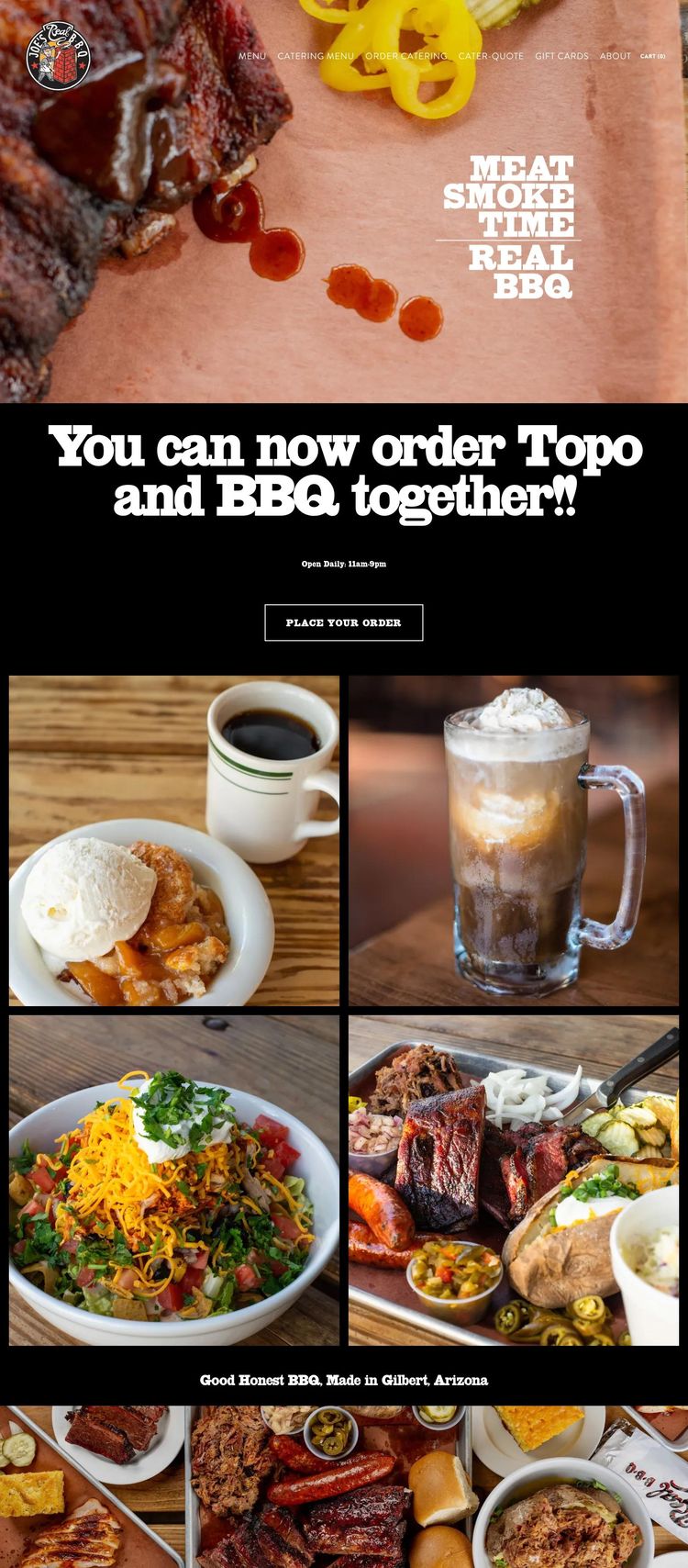 Screenshot 2 of Joe's Real BBQ (Example Squarespace Restaurant Website)