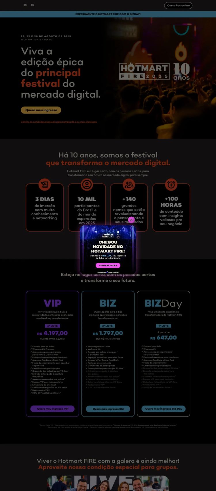 Screenshot 1 of Fire Festival (Example Duda Online Course Creator Website)