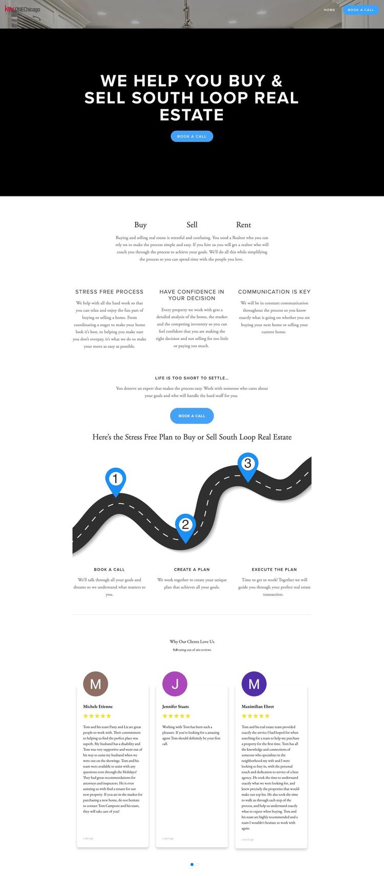 Screenshot 1 of Tom Campone (Example Squarespace Real Estate Agent Website)