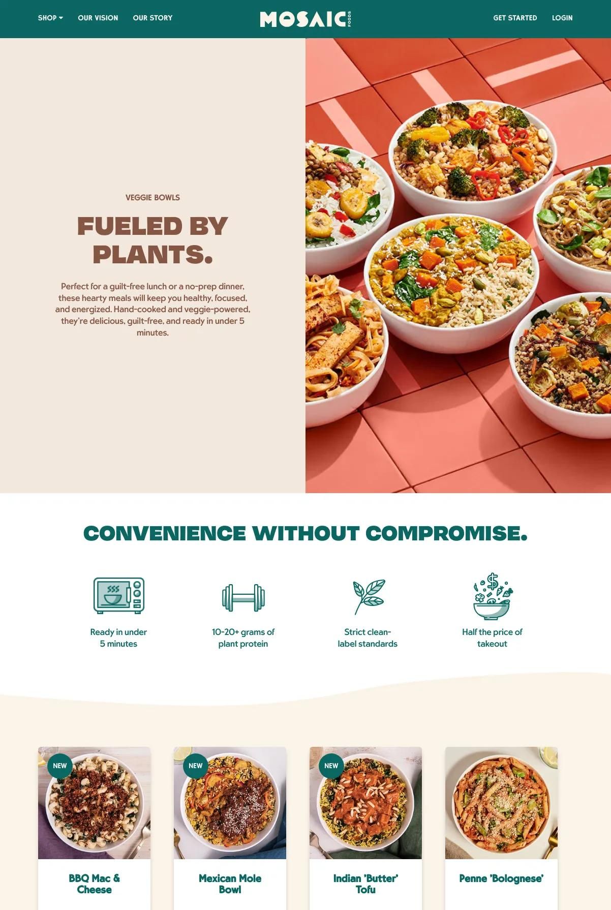 Screenshot 2 of Mosaic Foods (Example Shopify Food and Beverage Website)