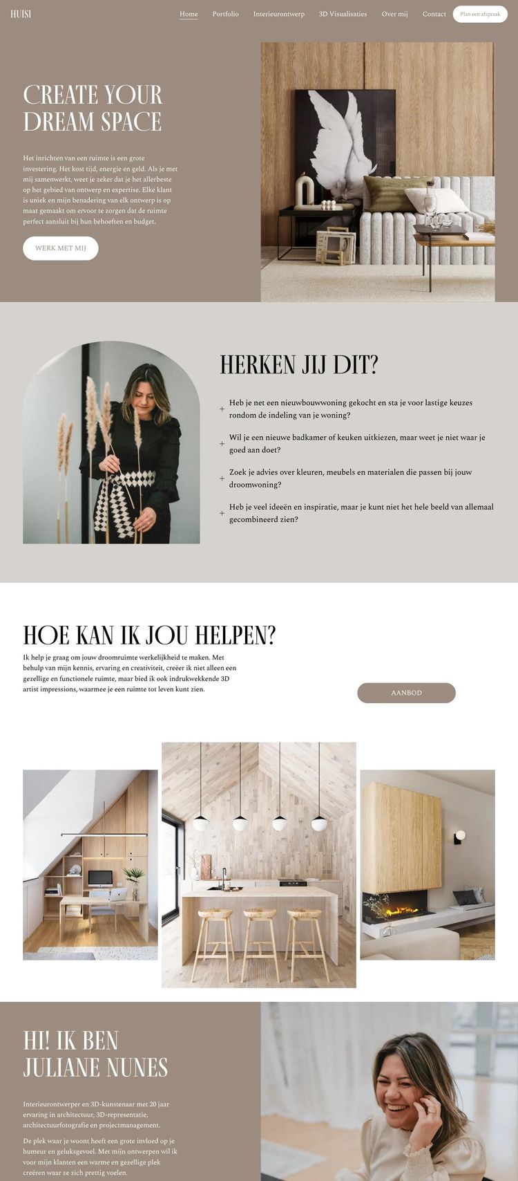 Screenshot 2 of HUIS1 (Example Squarespace Interior Designer Website)