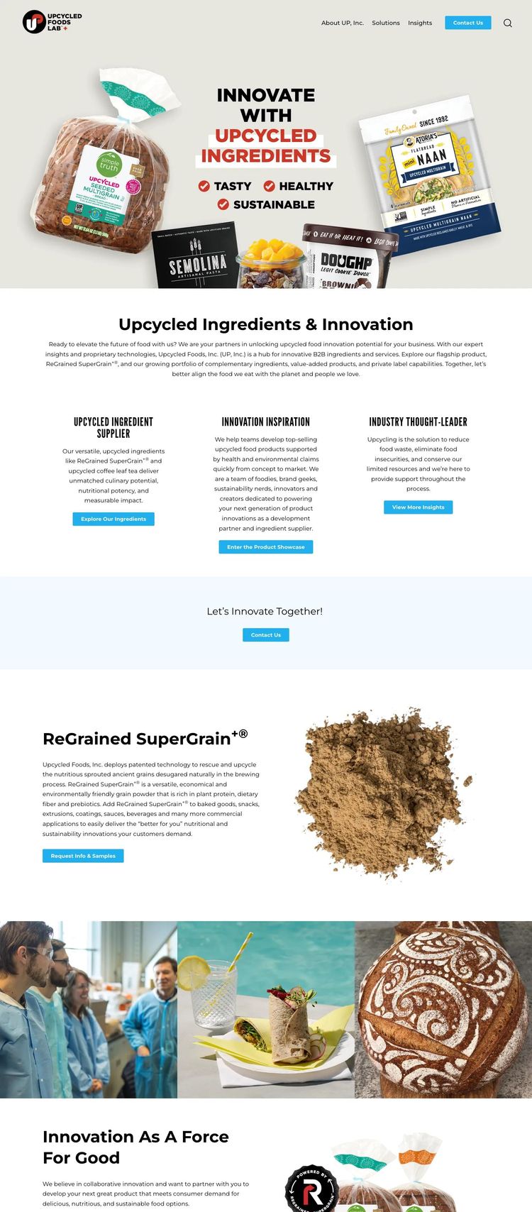 Screenshot 1 of ReGrained (Example Shopify Food and Beverage Website)