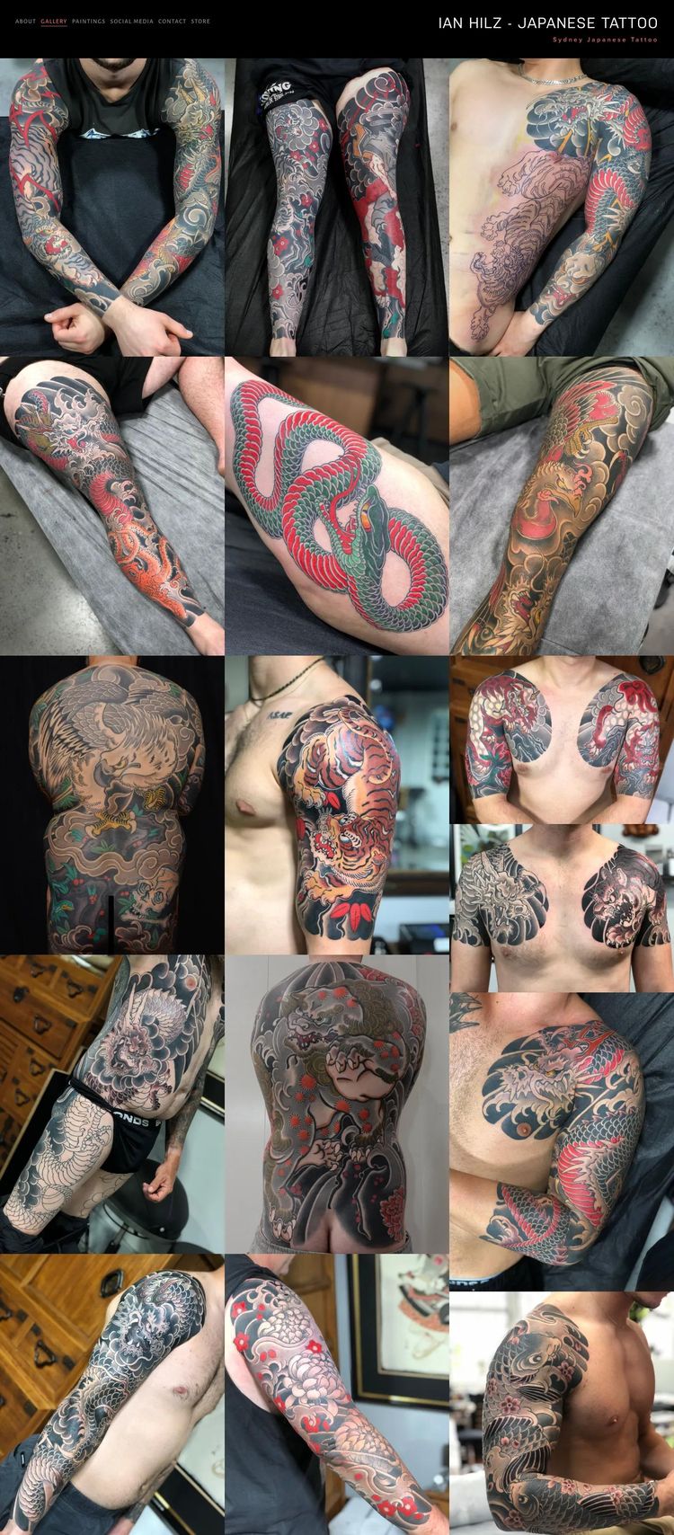 Screenshot 2 of Ian Hilz (Example Squarespace Tattoo Artist/Studio Website)