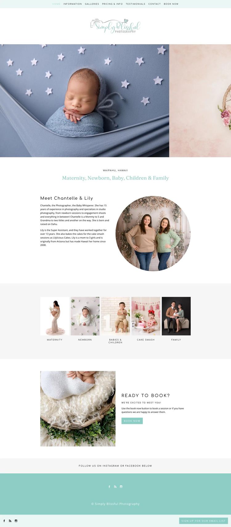 Screenshot 2 of Simply Blissful Photography (Example undefined Photography Website)