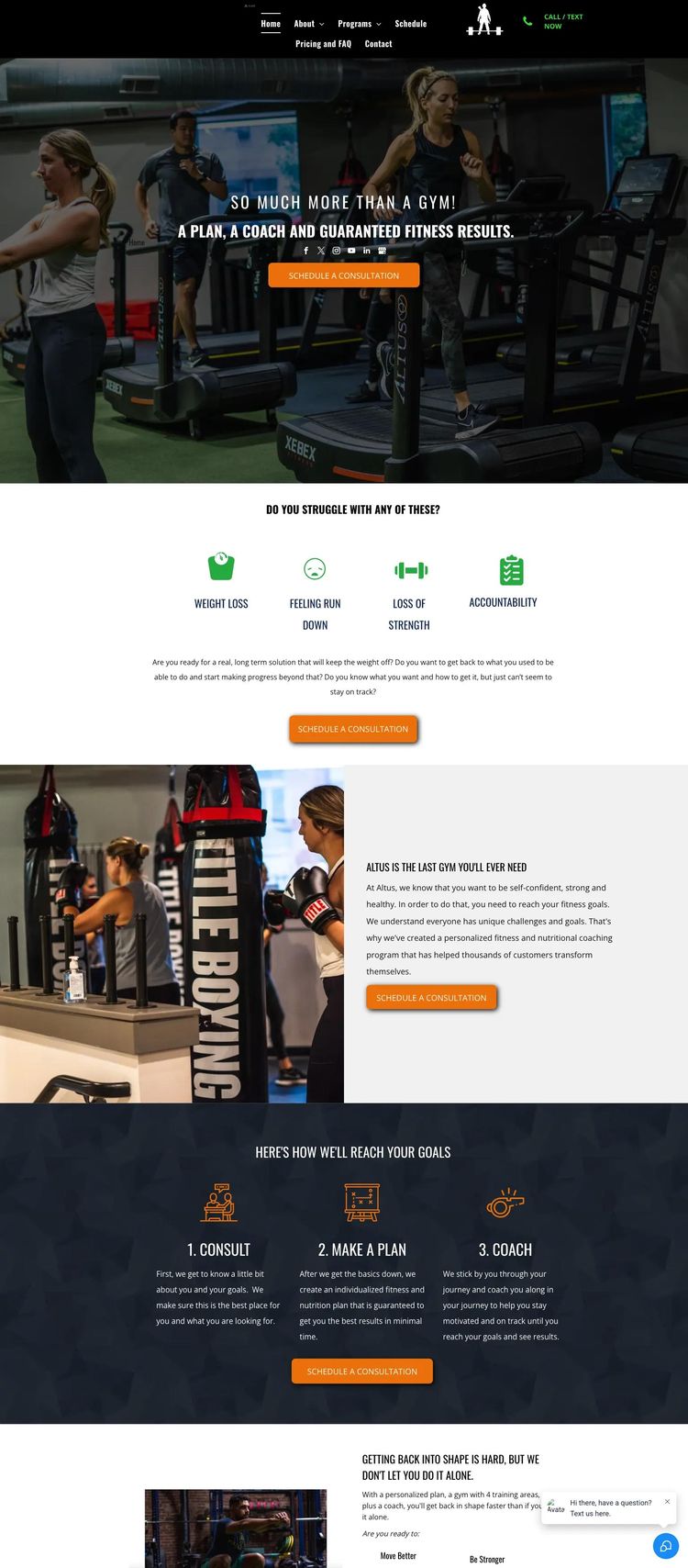 Screenshot 1 of Altus (Gym) (Example Duda Fitness Website)
