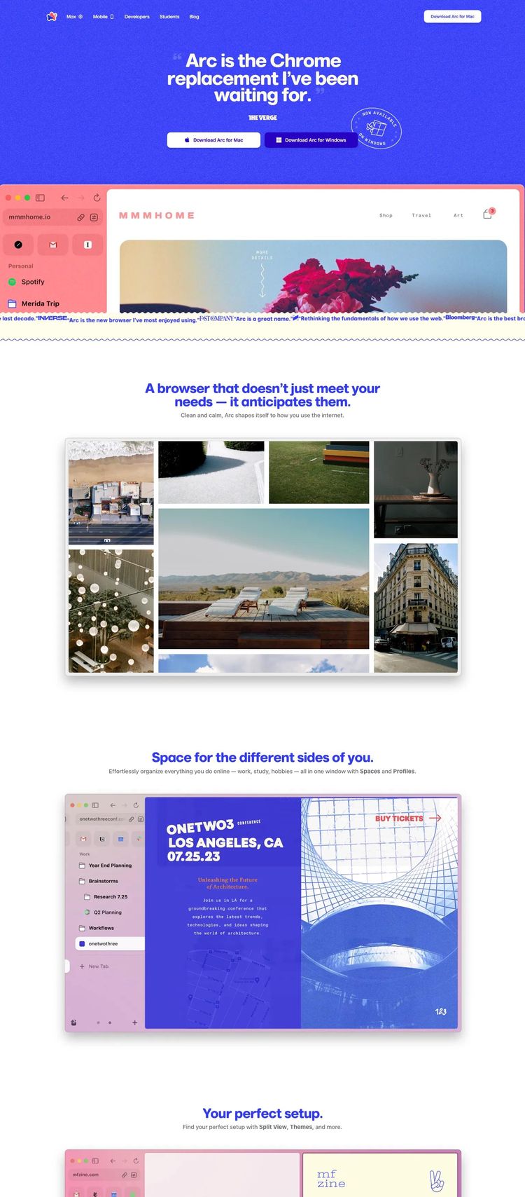 Screenshot 2 of Arc (Example Next.js Software Development Website)