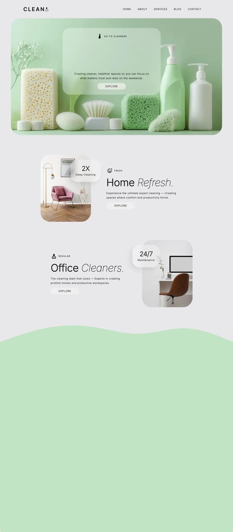 Screenshot 1 of Cleaners Template
