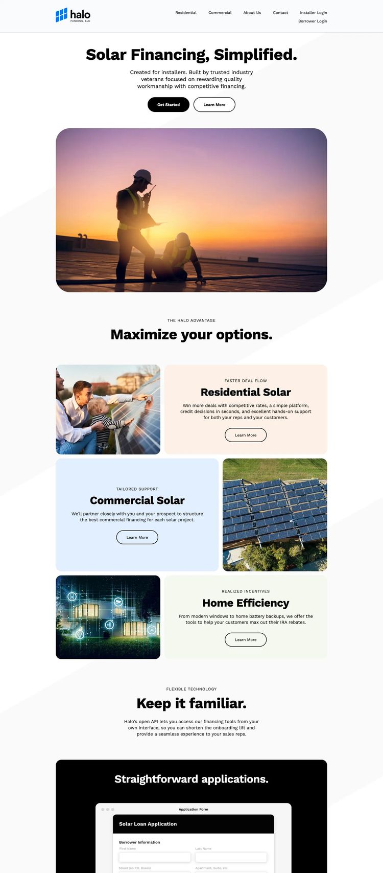 Screenshot 2 of Halo Funding (Example undefined Solar Website)